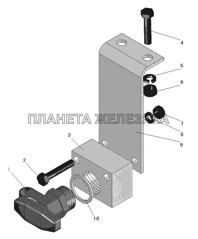 Установка буксирного клапана УРАЛ-63674