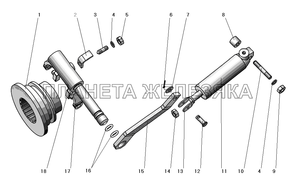Блокировка межколесного дифференциала (S2406910E260) УРАЛ-63685
