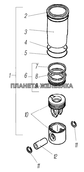 Цилиндро-поршневая группа УРАЛ-63704