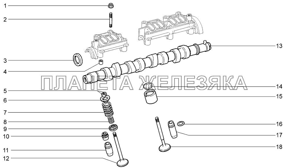 Механизм газораспределительный LADA-1117, 1118, 1119