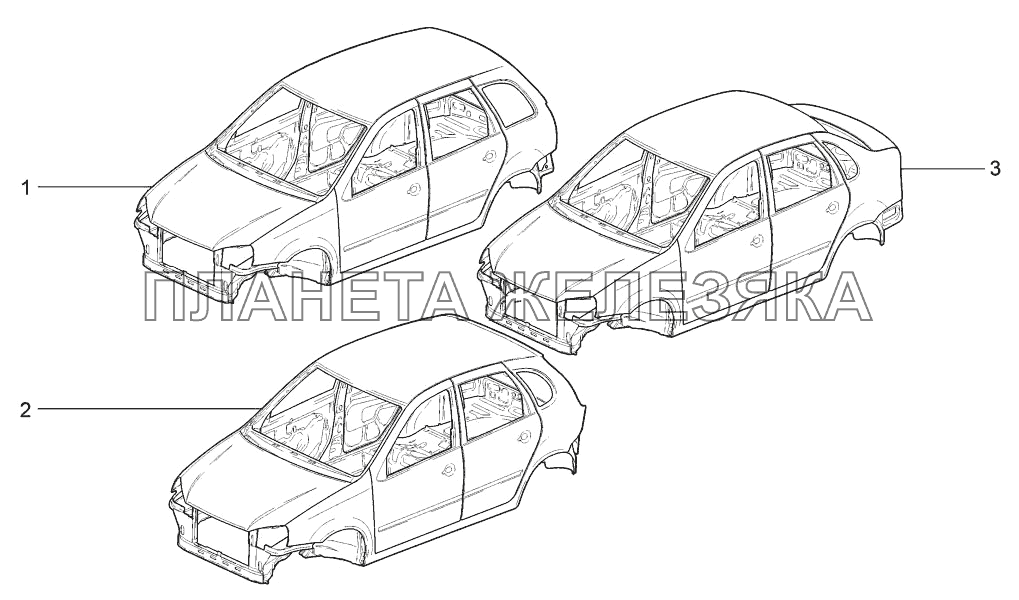 Кузов LADA-1117, 1118, 1119