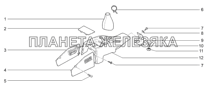 Облицовка туннеля пола LADA-1117, 1118, 1119