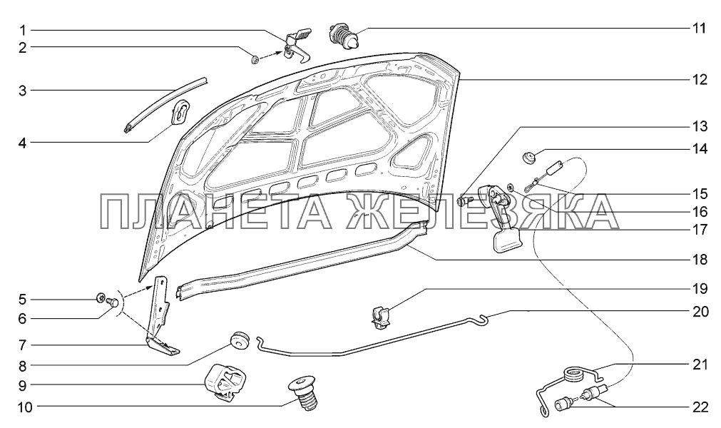 Капот LADA-1117, 1118, 1119