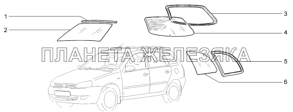 Окна LADA-1117, 1118, 1119