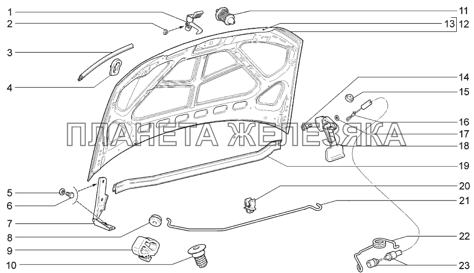 Капот LADA-1119 Sport