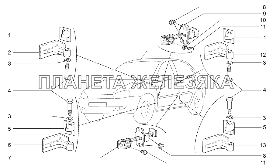 Петли дверей LADA-1119 Sport