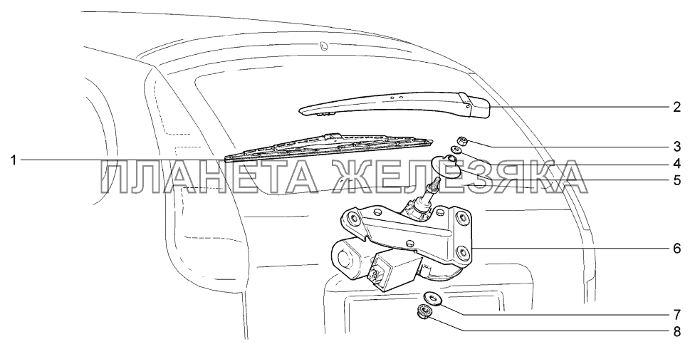 Стеклоочиститель задний LADA-1119 Sport