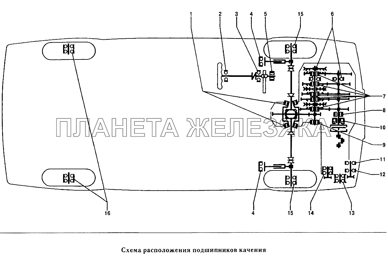 Схема установки подшипников качения ВАЗ-2108