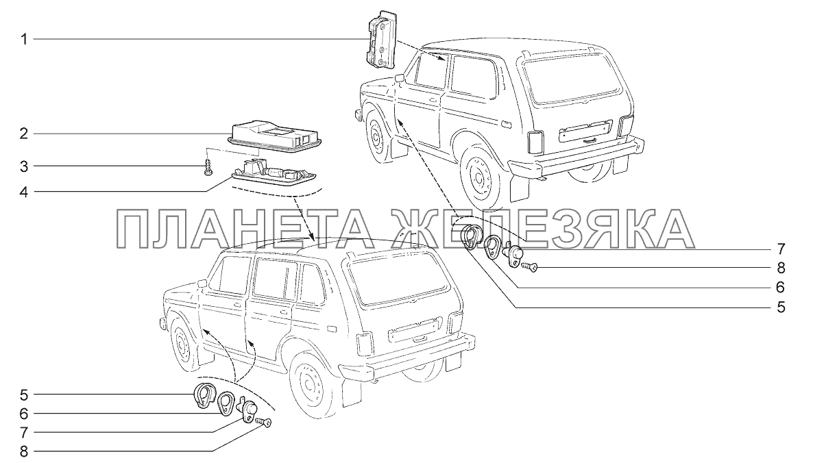 Освещение салона LADA 4x4 M