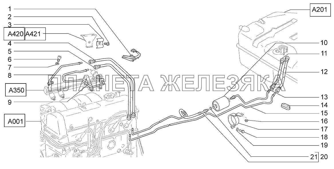 Трубопроводы топливные LADA 4x4 M