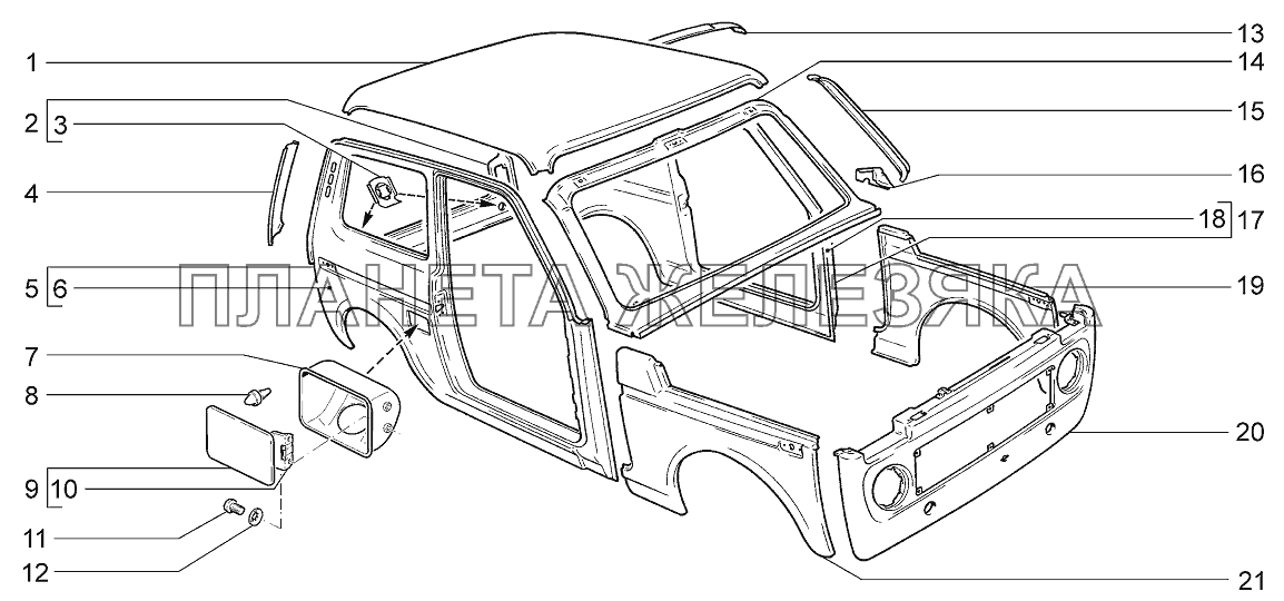 Панели кузова LADA 4x4 M