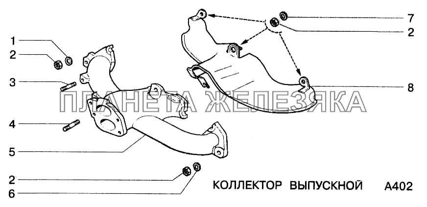 Коллектор выпускной ВАЗ-2123