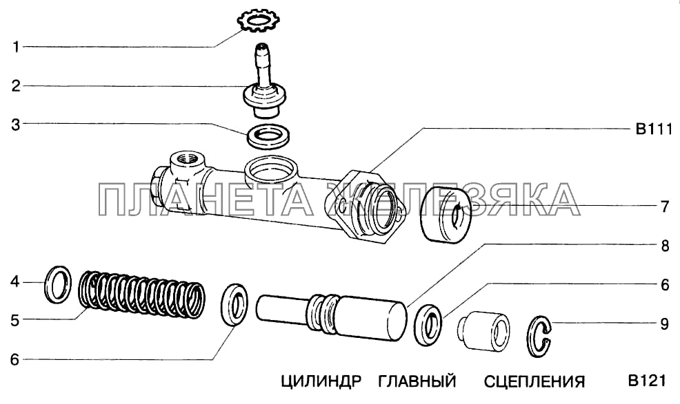 Цилиндр главный сцепления ВАЗ-2123