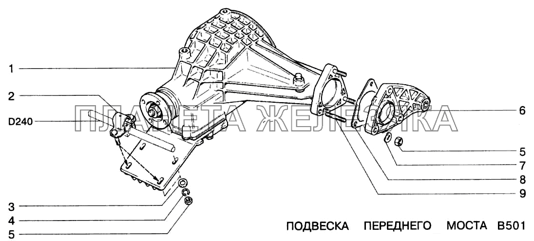 Подвеска переднего моста ВАЗ-2123