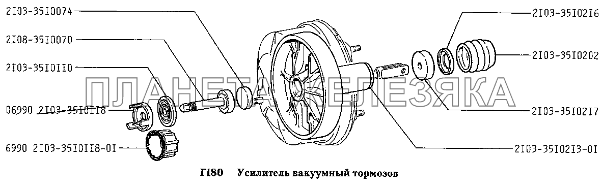 Усилитель вакуумный тормозов ВАЗ-2131
