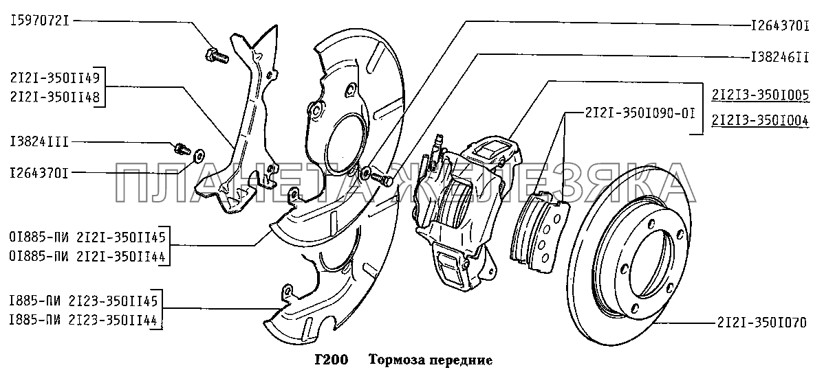 Тормоза передние ВАЗ-2131