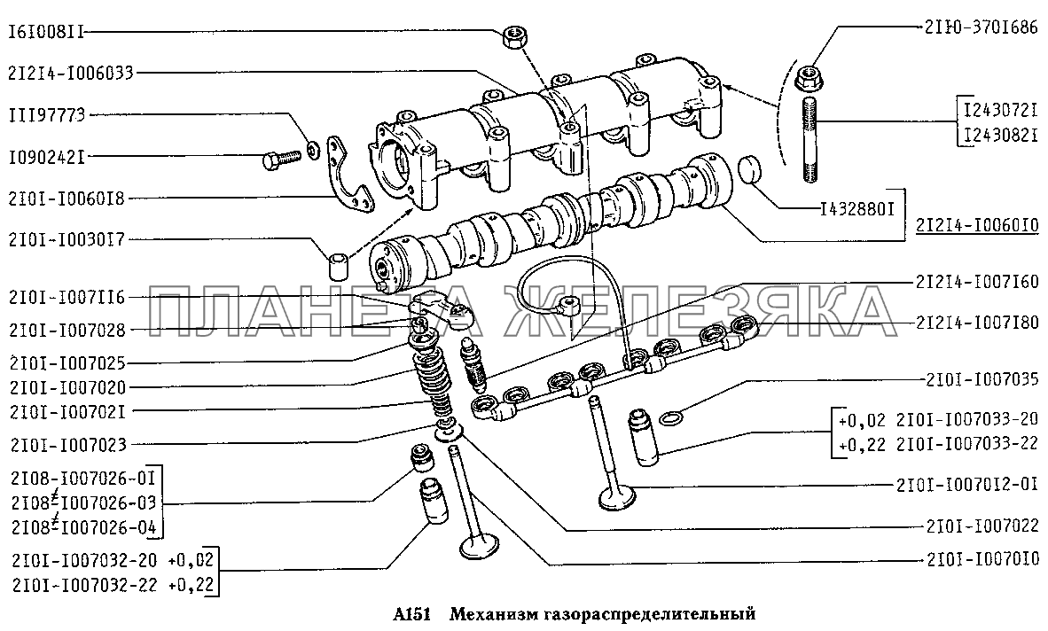 Механизм газораспределительный ВАЗ-2131