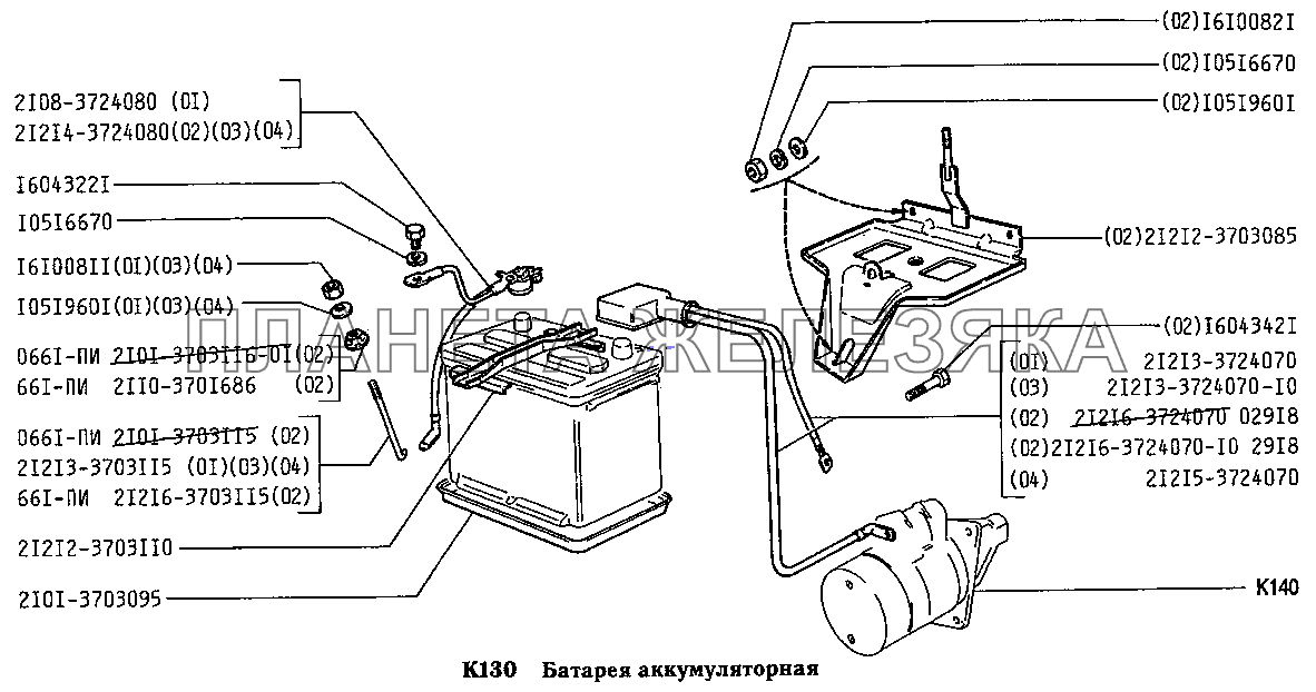 Батарея аккумуляторная ВАЗ-2131