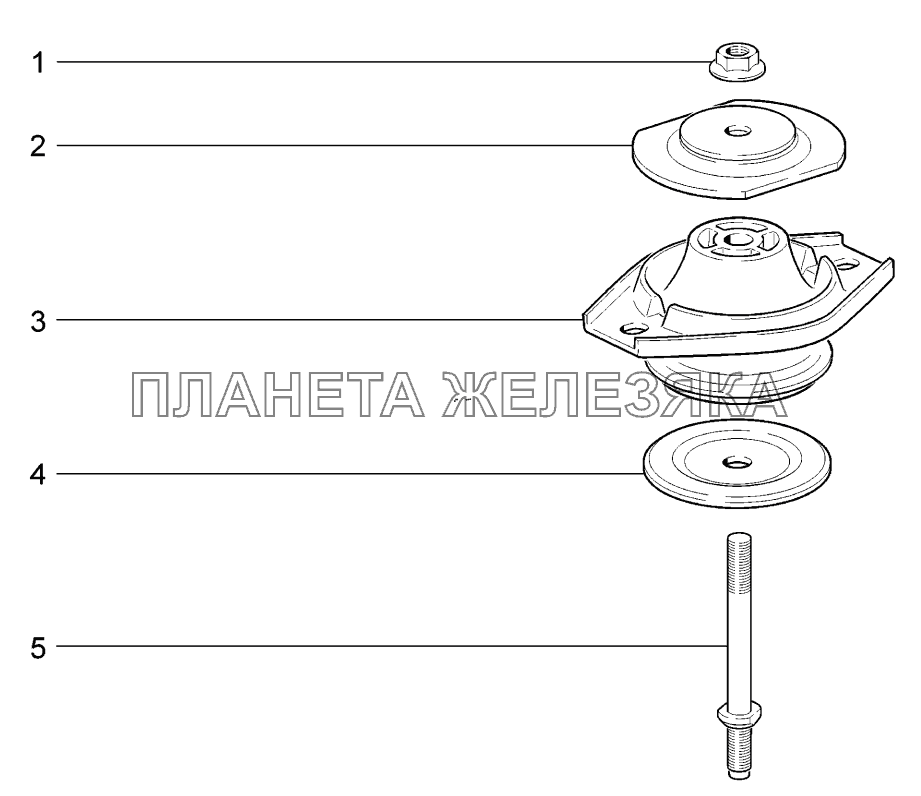 Подушка левой опоры ВАЗ-2170 