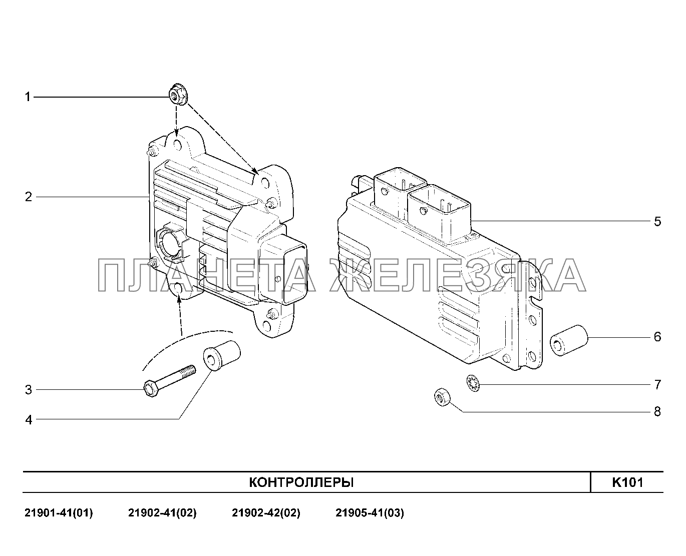 K101. Контроллеры Lada Granta-2190