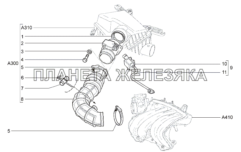 Система подачи воздуха Lada Granta-2190