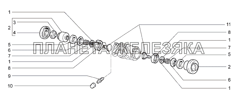 Цилиндр колесный заднего тормоза Lada Granta-2190
