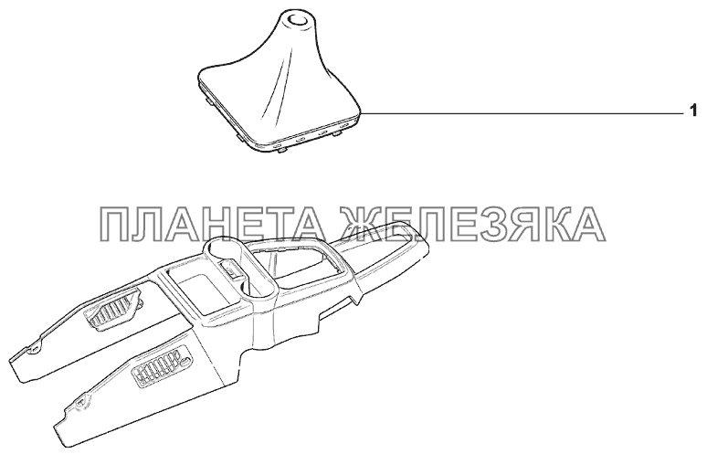 Чехол рычага переключения передач Lada Kalina sport (доп.)