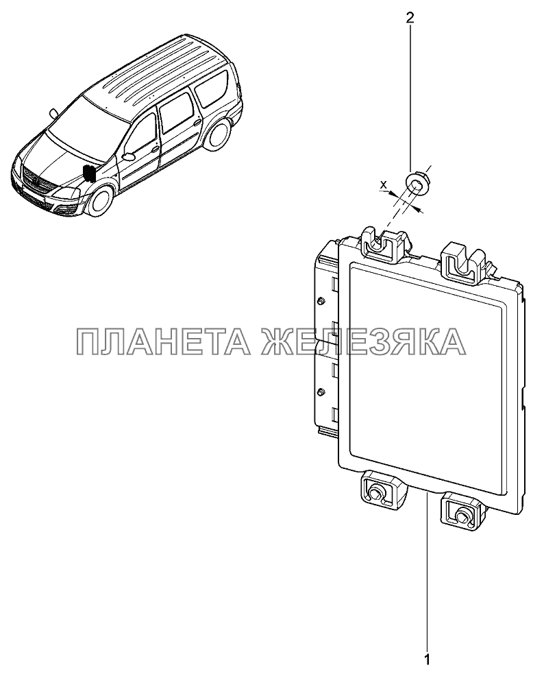 Блок управления двигателем Лада Ларгус 4601