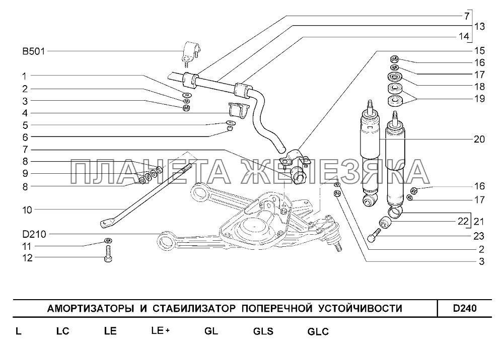Амортизаторы и стабилизатор поперечной устойчивости Шевроле Нива-1,7