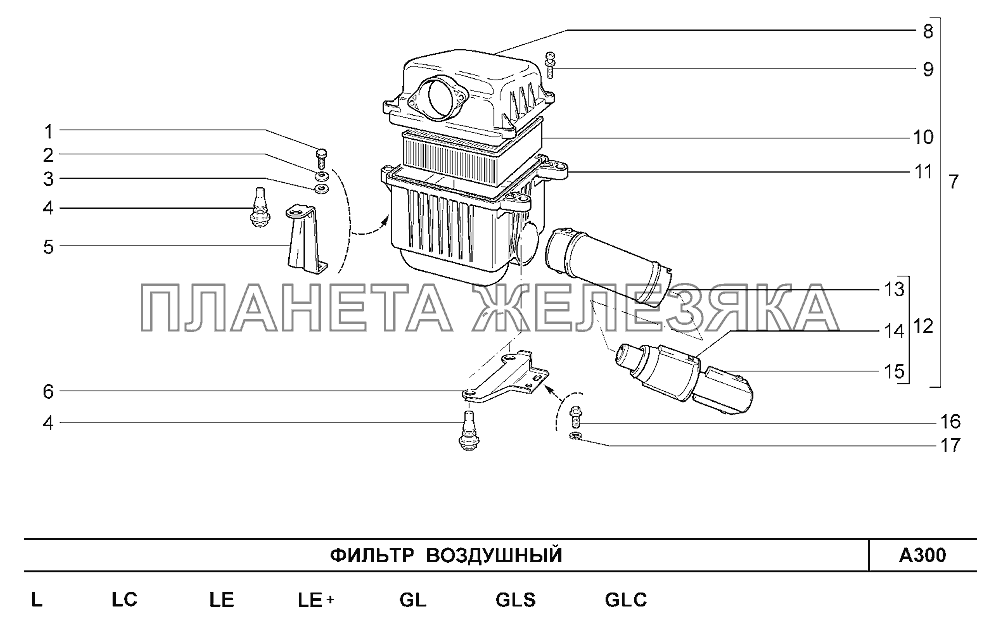 Фильтр воздушный Шевроле Нива-1,7