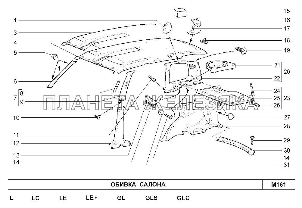 Обивка салона Шевроле Нива-1,7