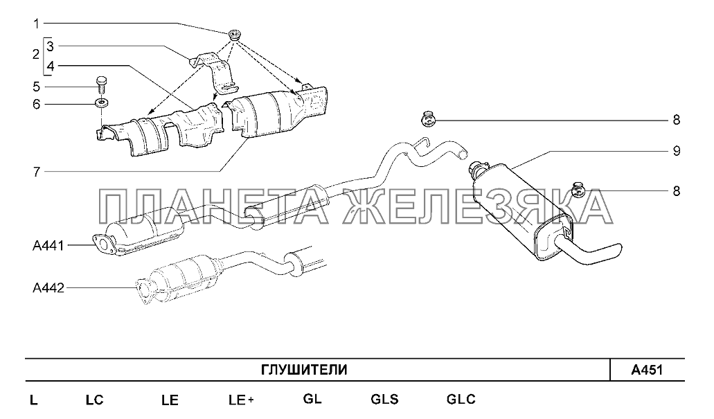 Глушители Шевроле Нива-1,7