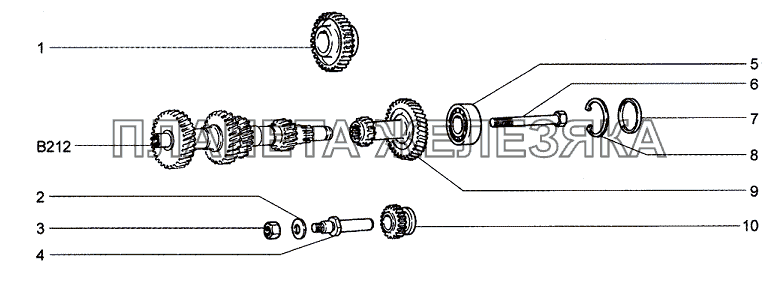Шестерни заднего хода Chevrolet Niva 1.7