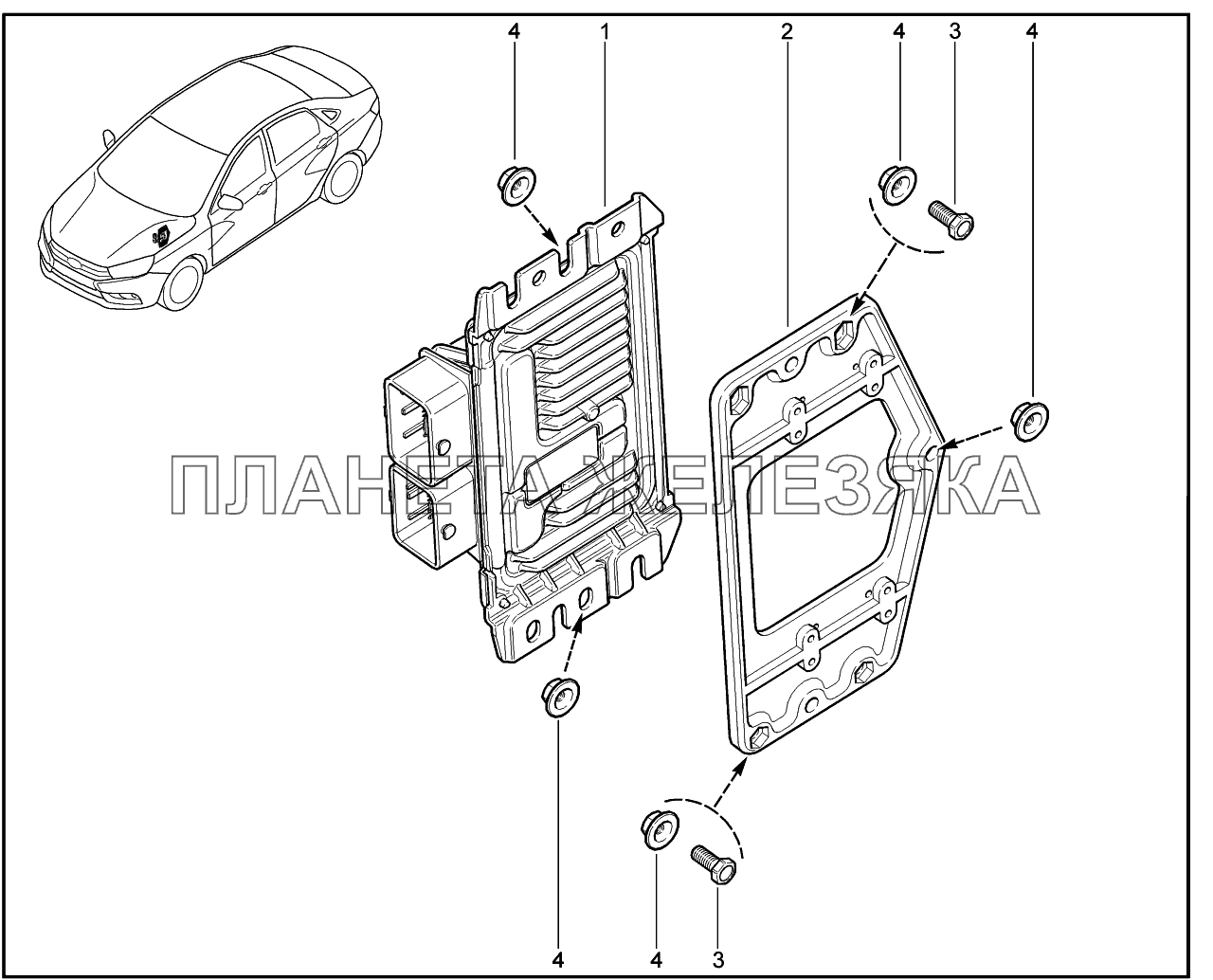 174320. Блок управления двигателем Lada Vesta