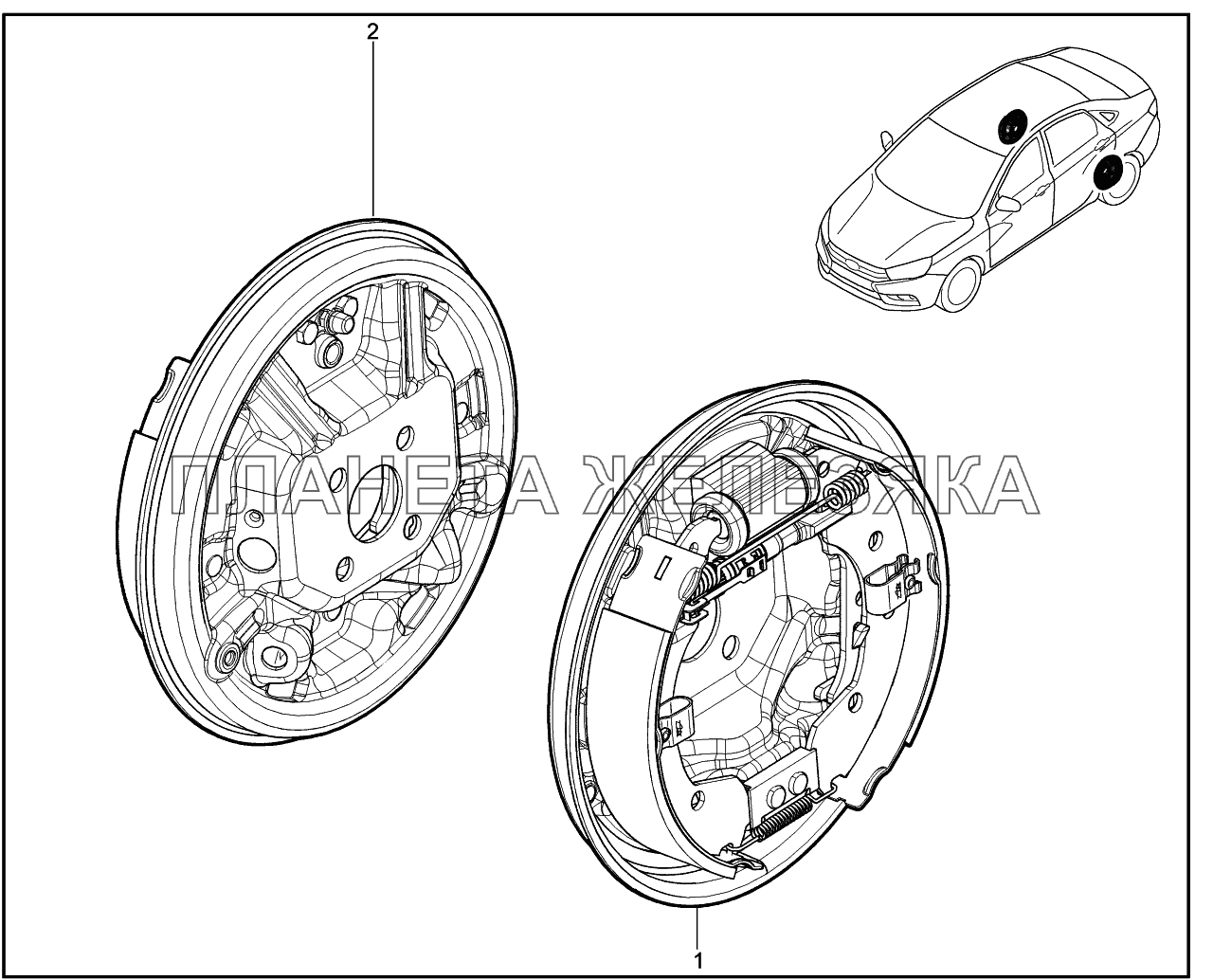 343010. Колодка задняя Lada Vesta