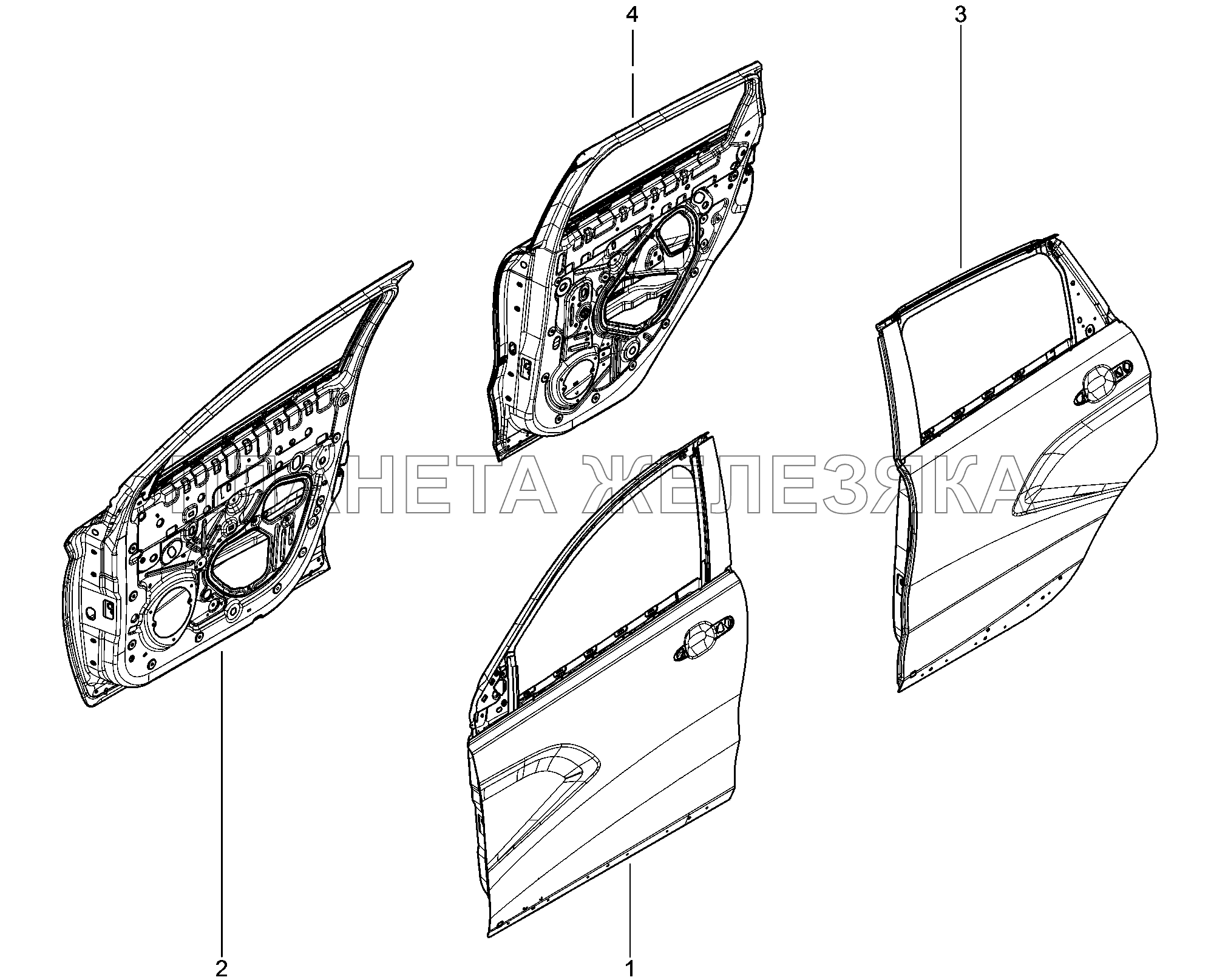 470110-1560711 Двери передние Lada Xray
