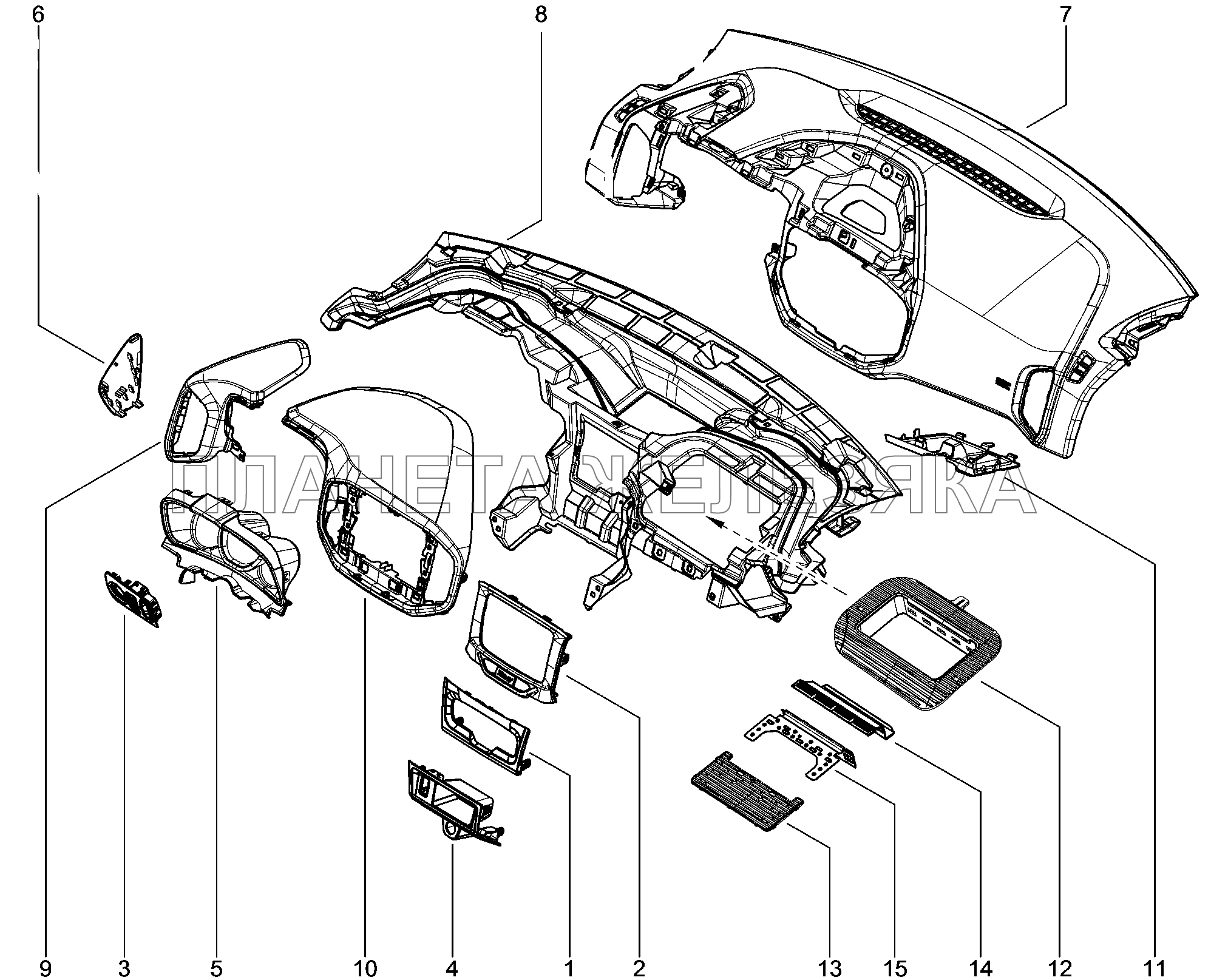 572110-1577299 Панель приборов Lada Xray