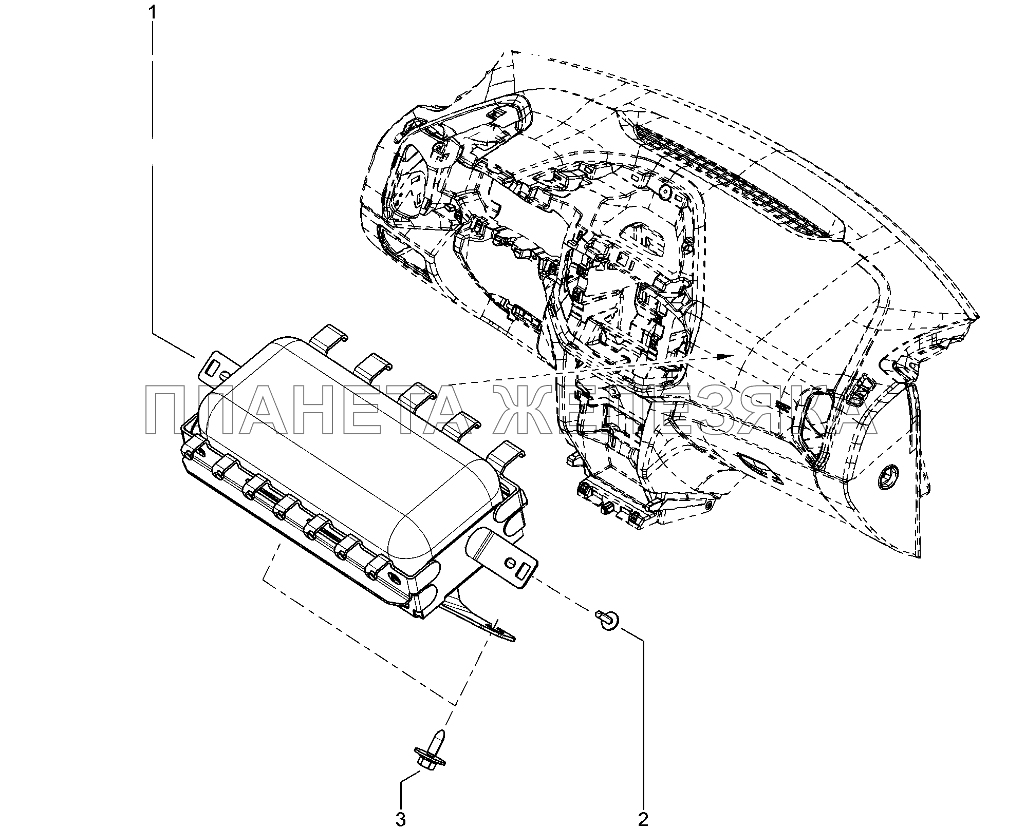 572610. Подушка безопасности пассажира Lada Xray