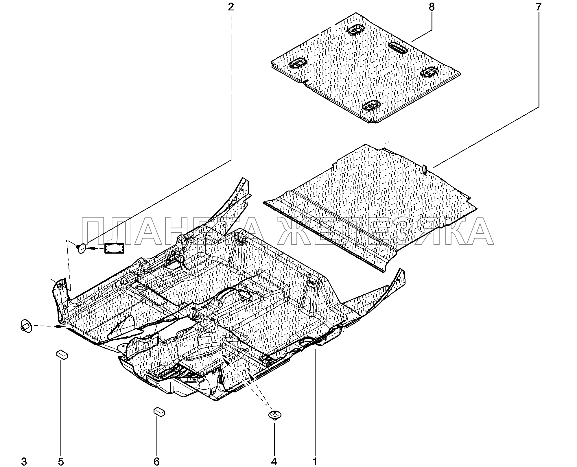 690110. Коврики салонные Lada Xray