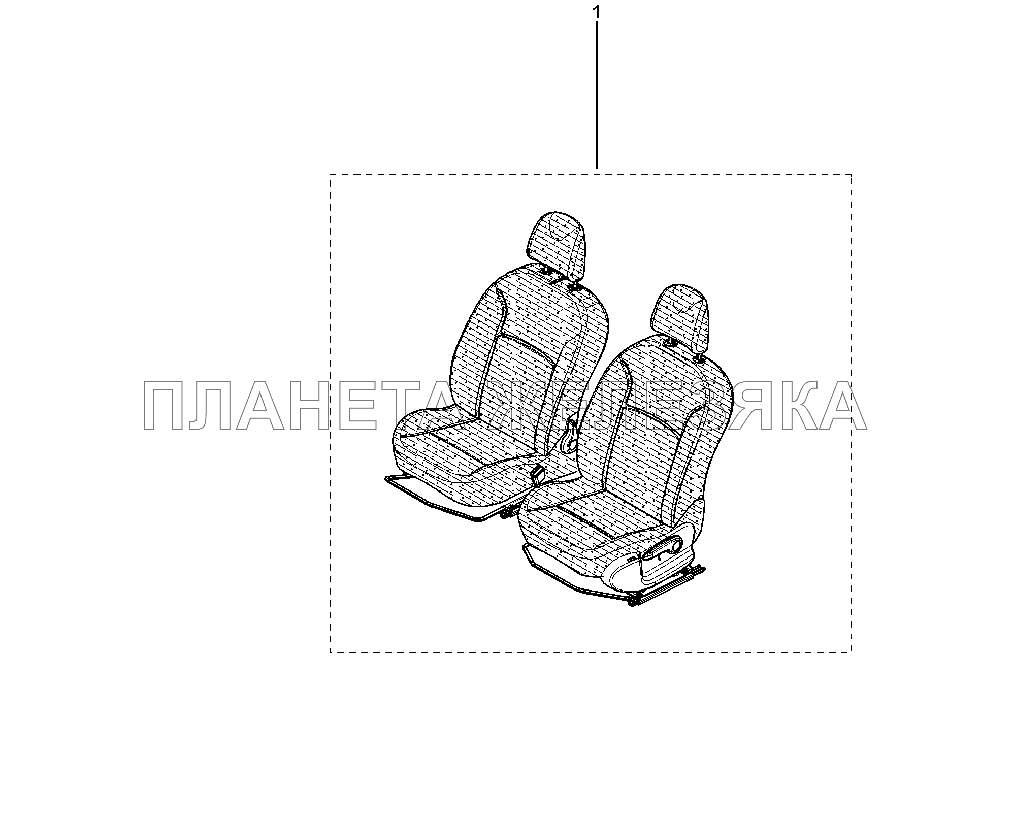 750010. Сиденья передние (каркас) Lada Xray