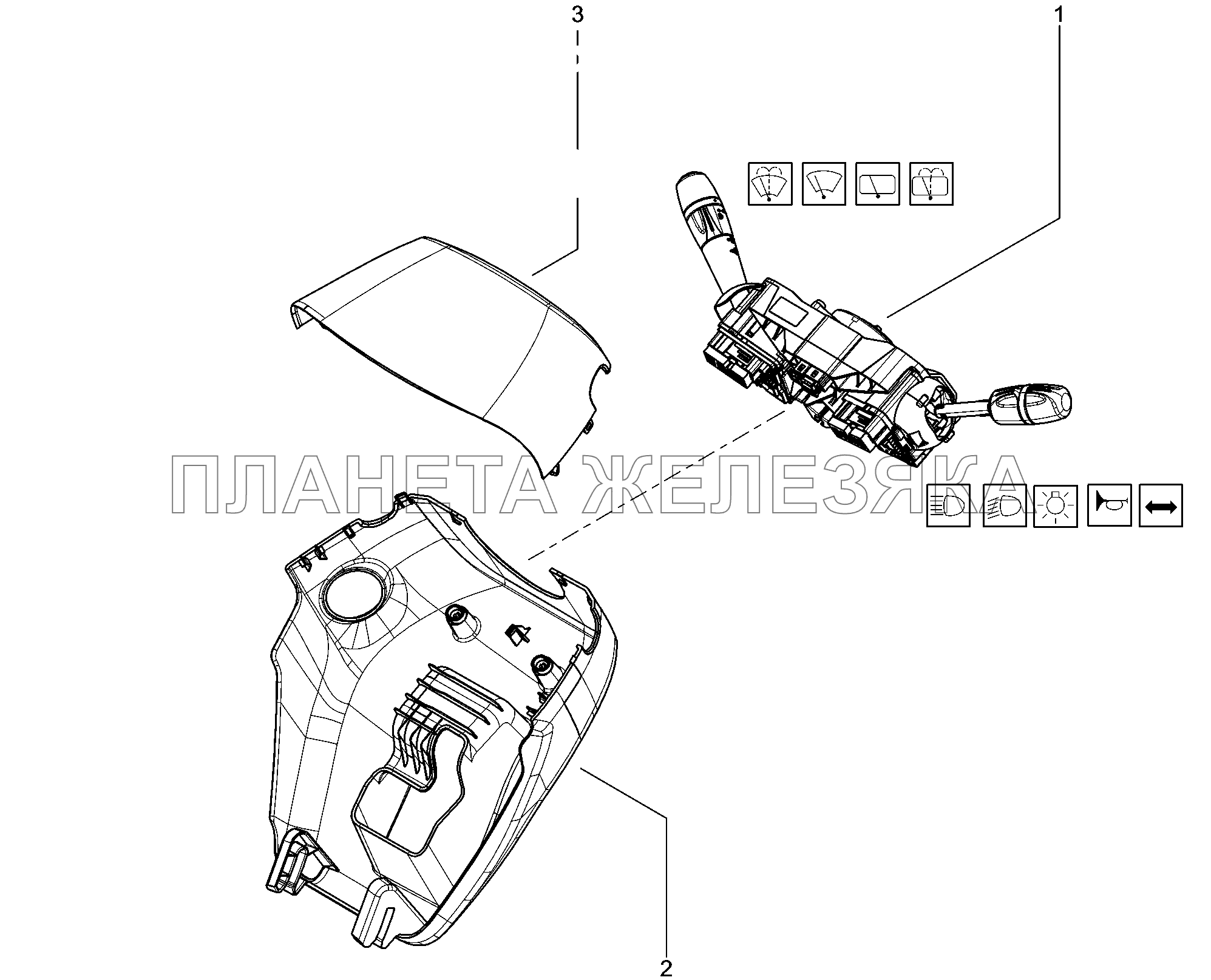 840110. Подрулевой переключатель Lada Xray