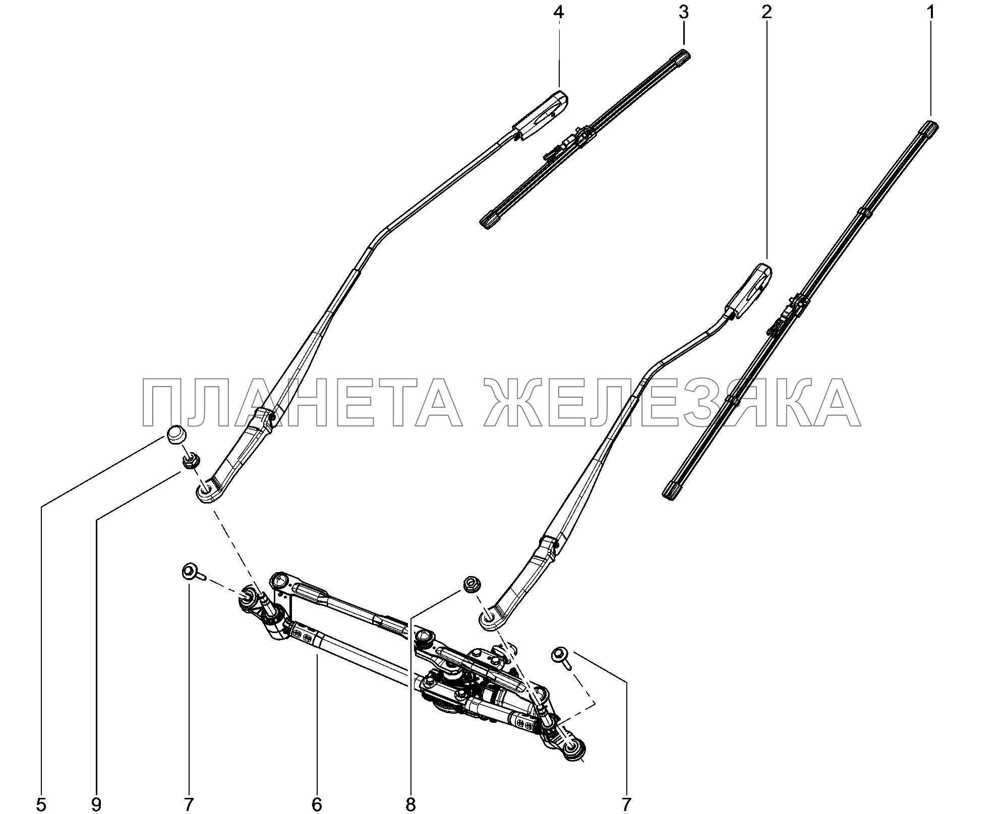 850110. Стеклоочиститель лобового стекла Lada Xray