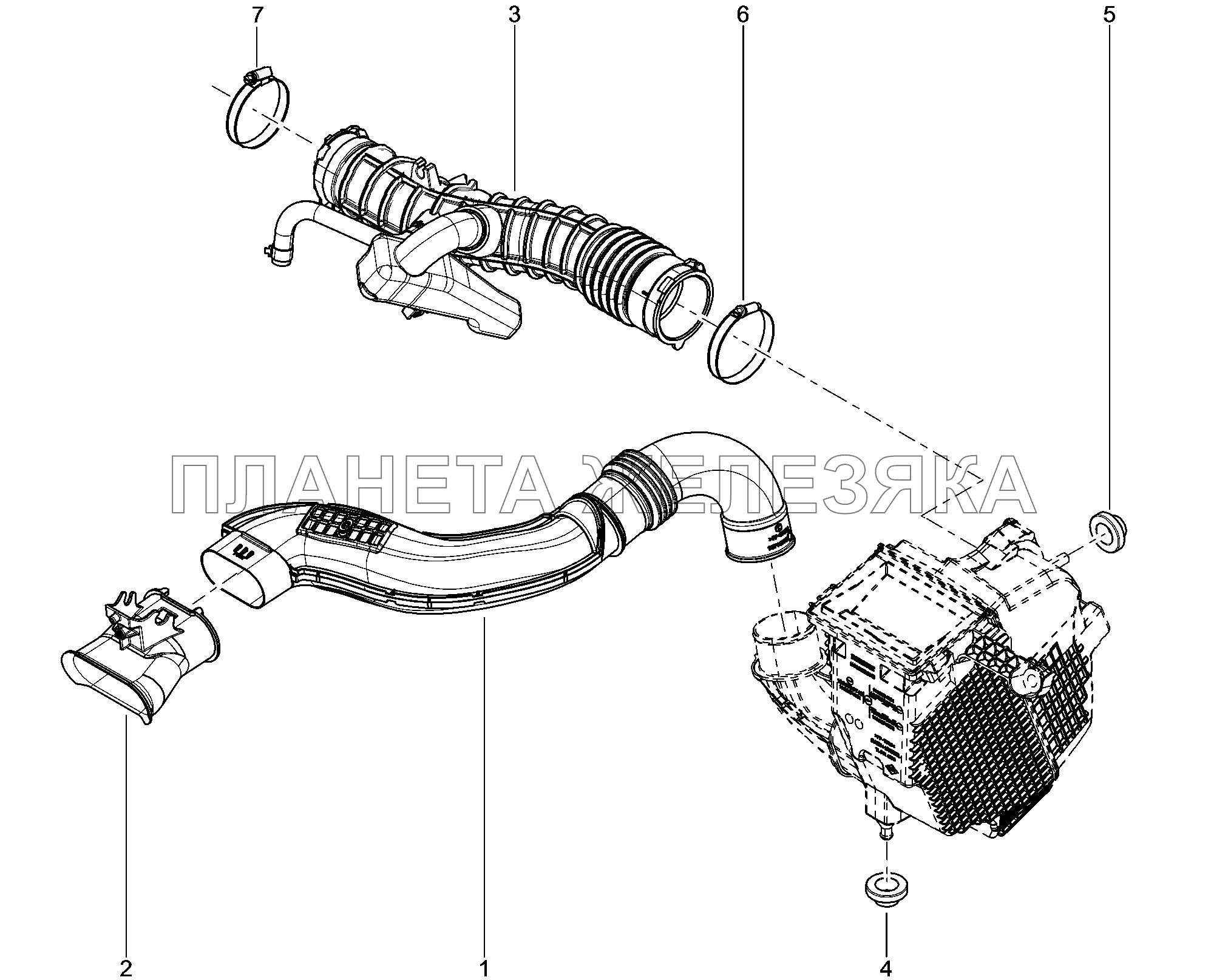 136363. Воздухозаборник Lada Xray