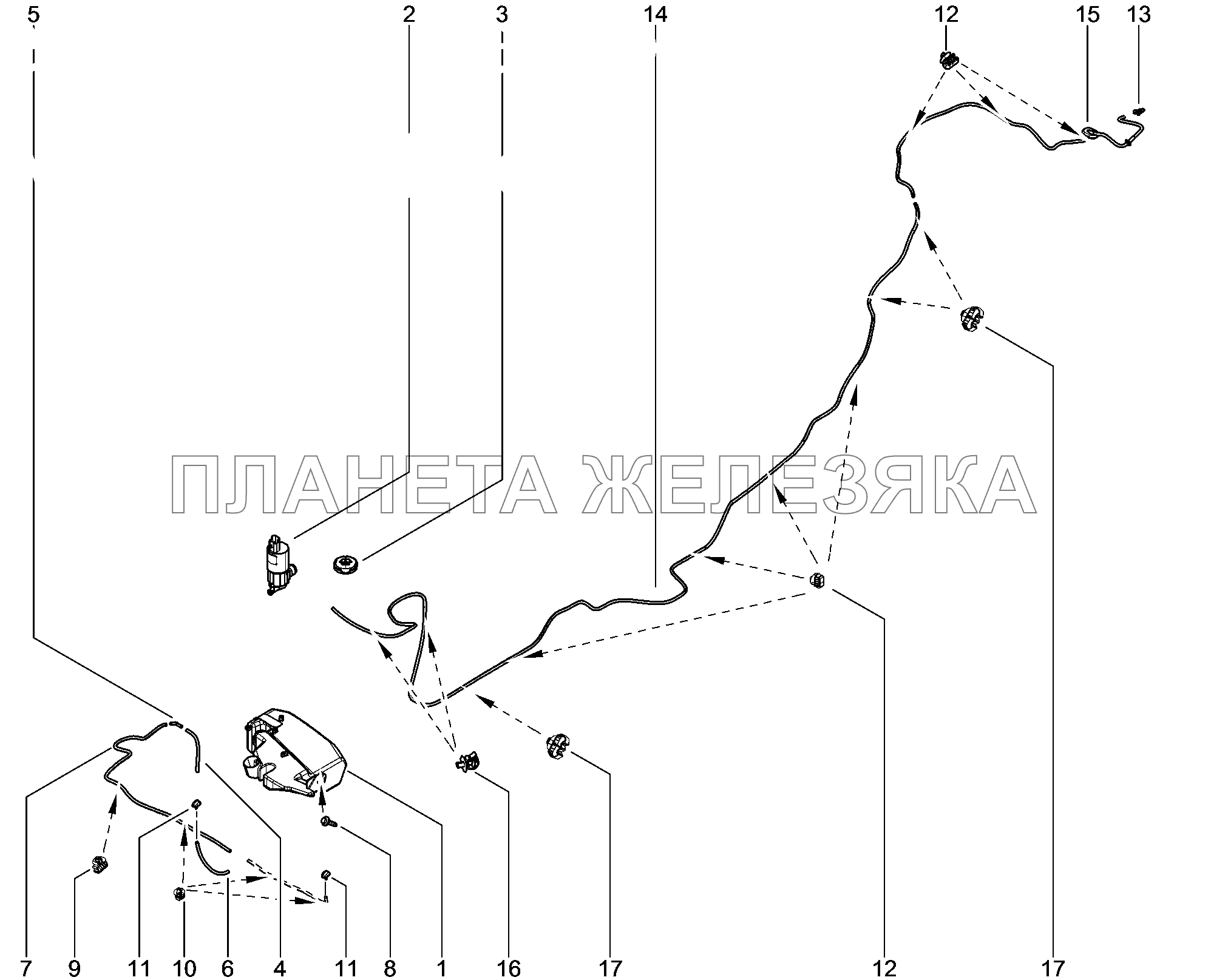 860110. Омыватель передних стекол Lada Xray