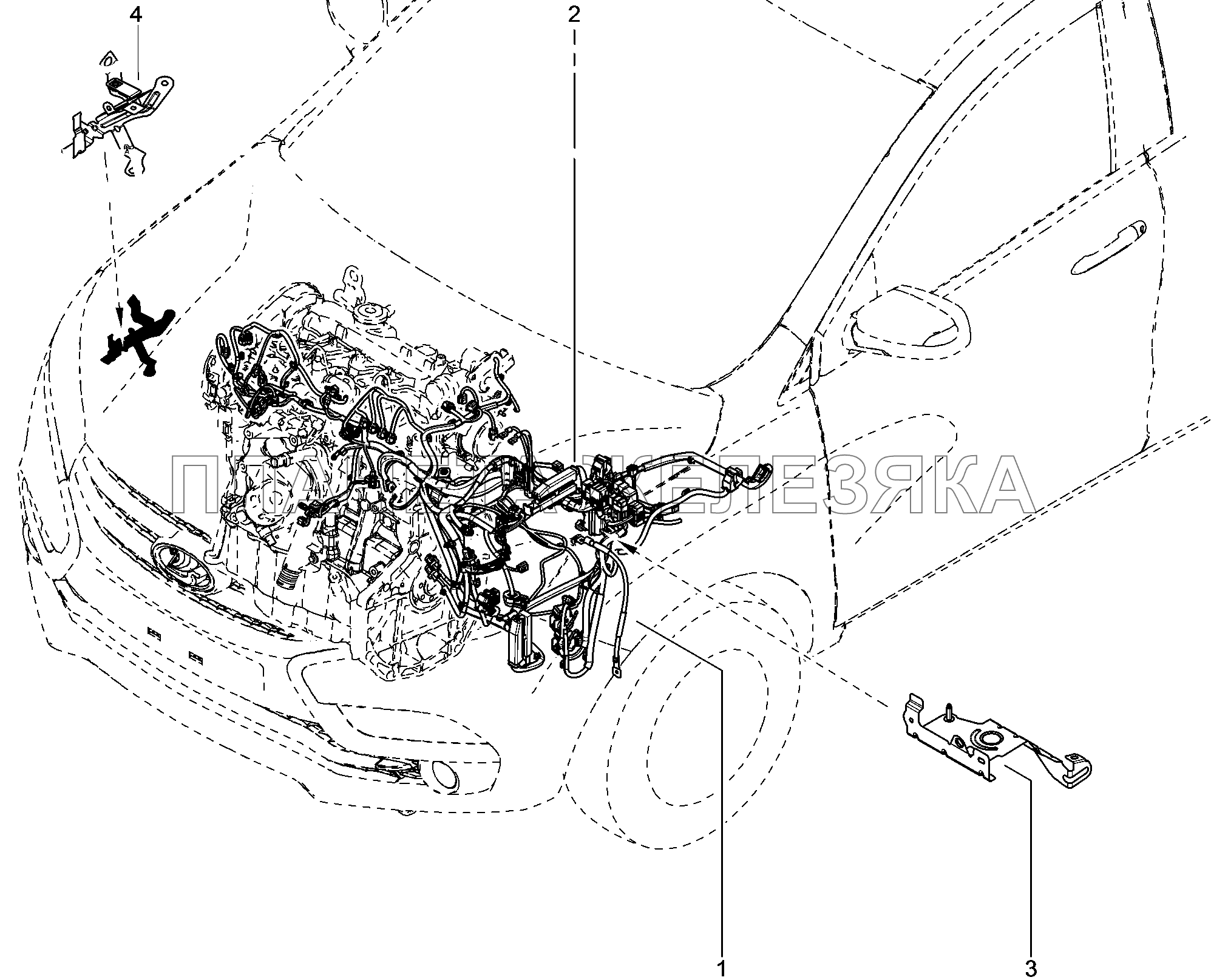 880010. Жгут проводов двигателя Lada Xray