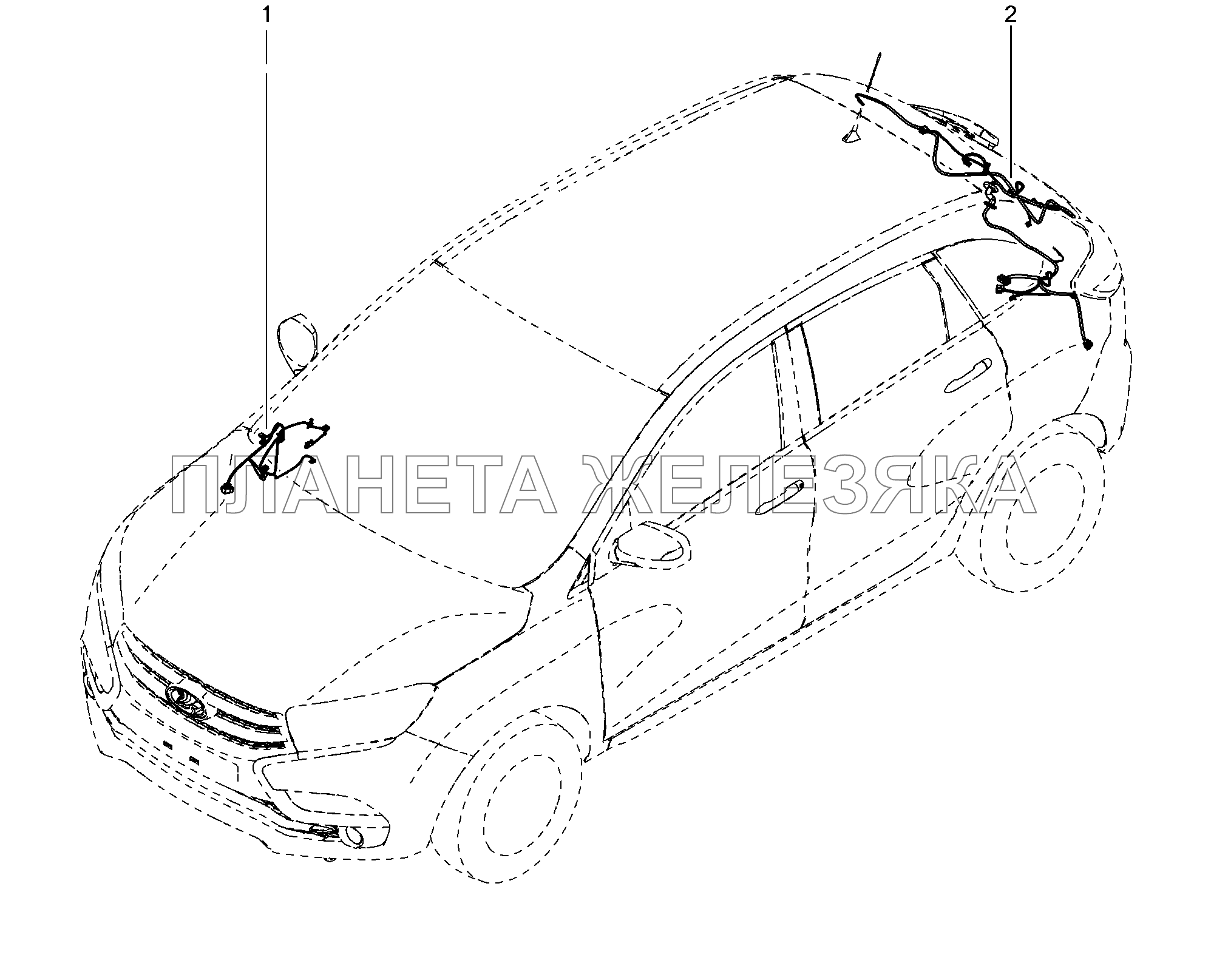885010. Жгут проводов Lada Xray