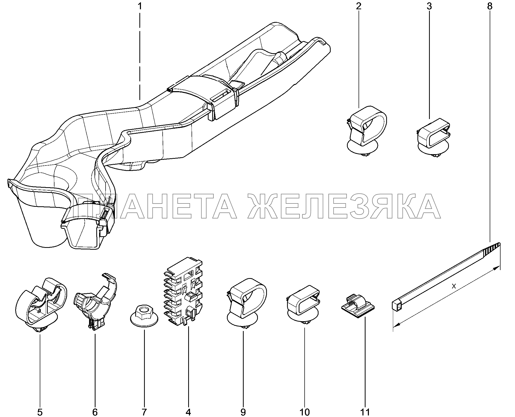 885012. Жгут проводов Lada Xray