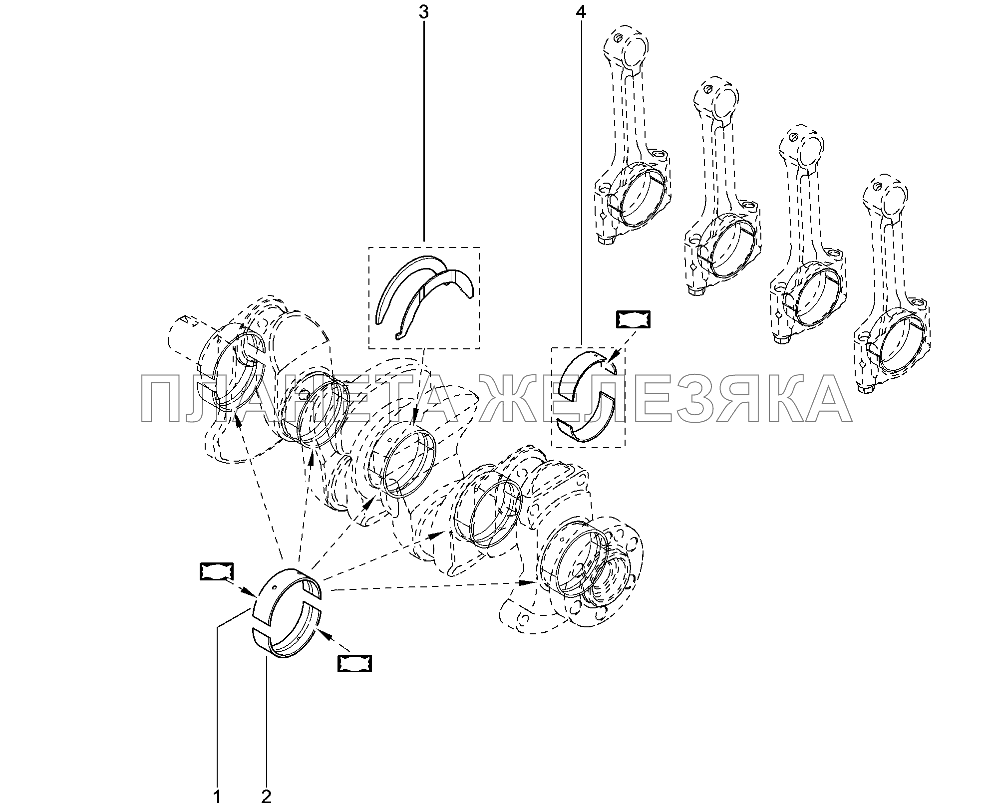 103110. Комплект вкладышей Lada Xray