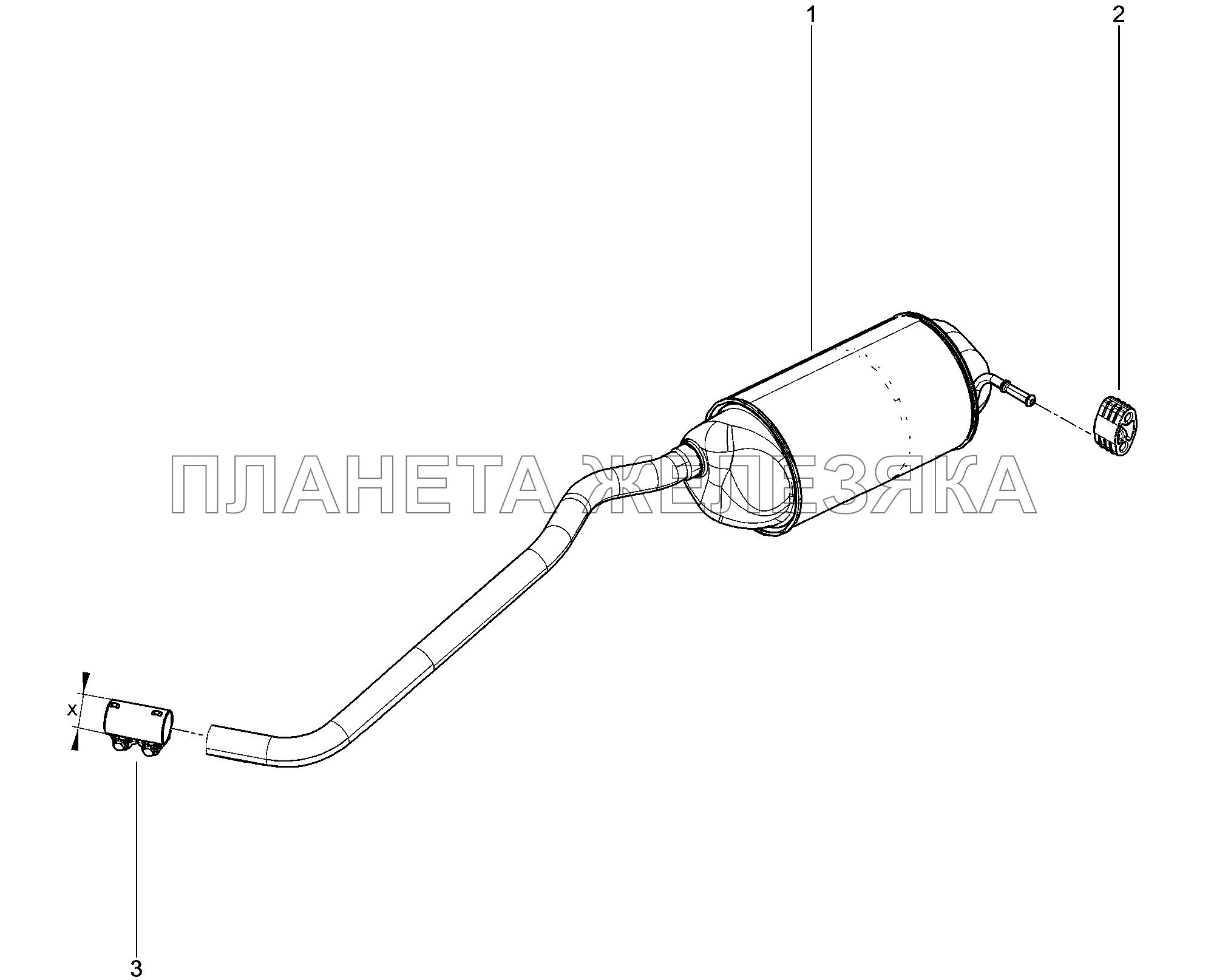 196010. Глушитель Lada Xray