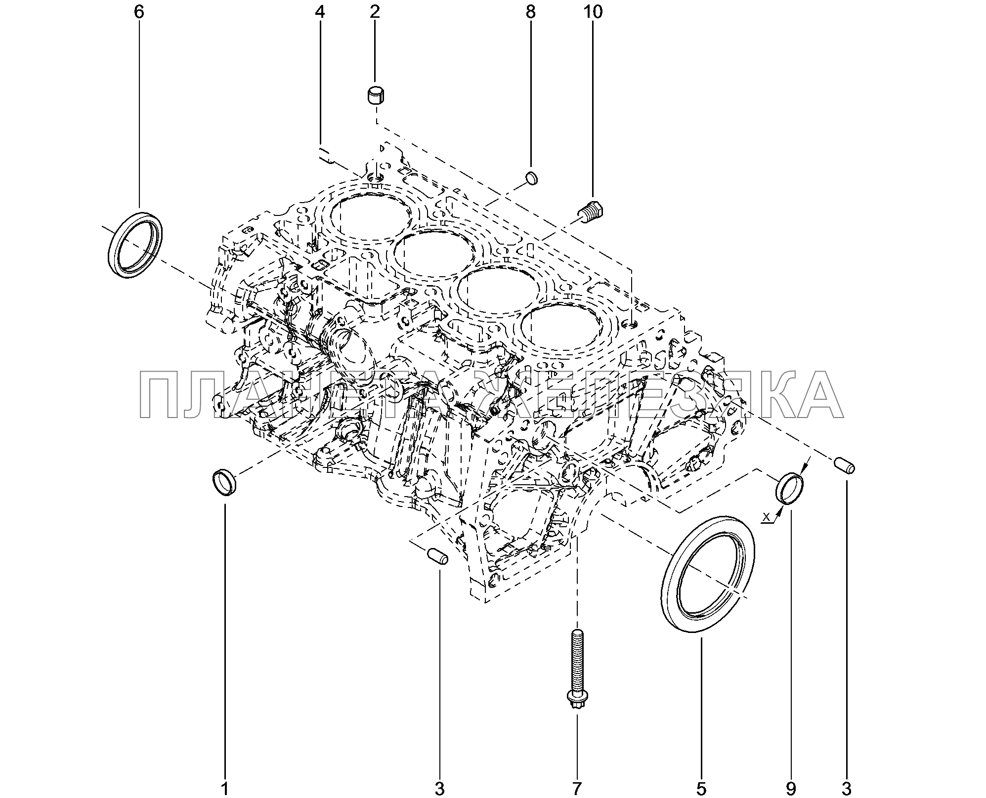 104112. Корпус двигателя Lada Xray